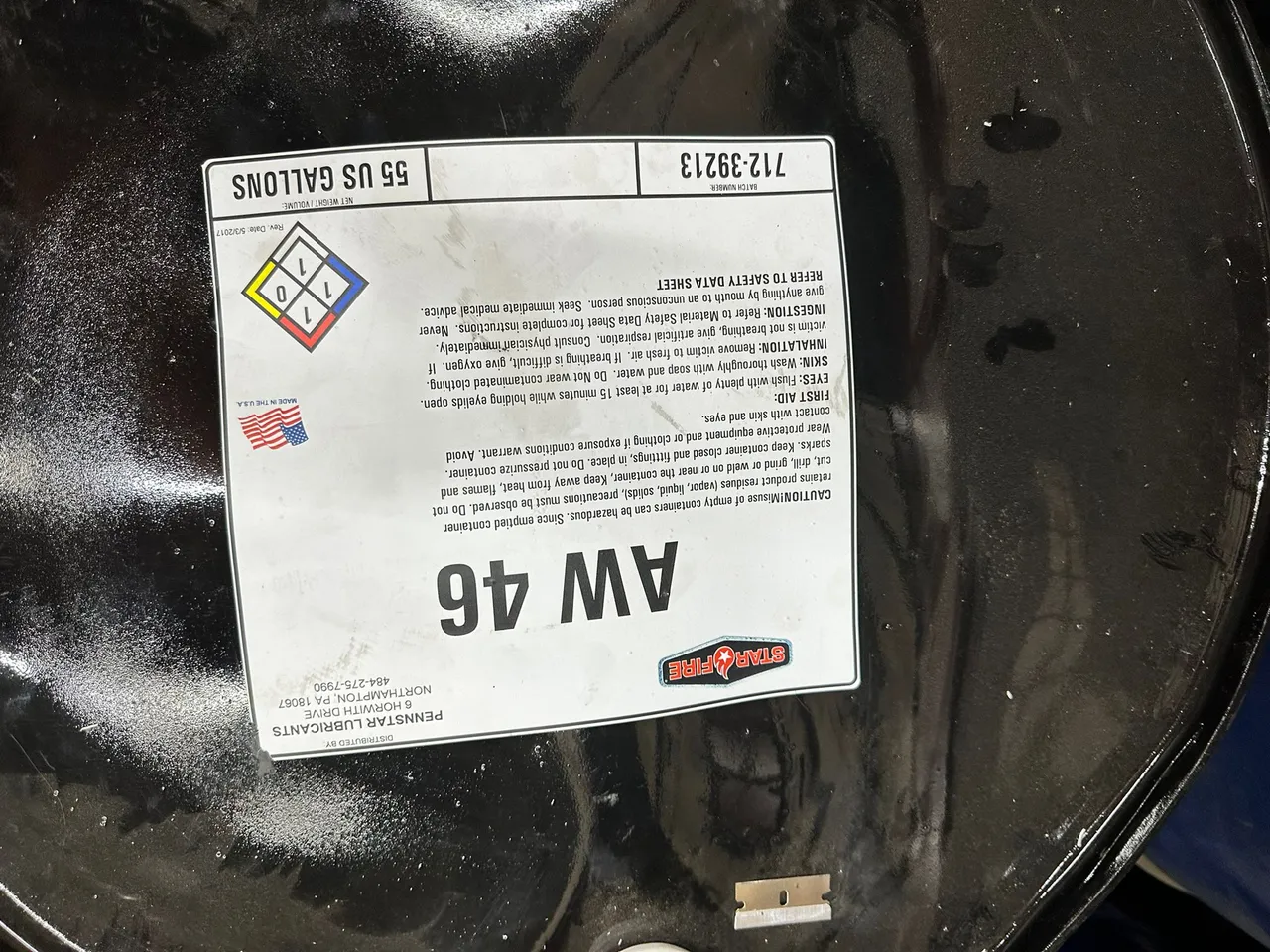 STARFIRE AW46 HYDRAULIC 55 GAL DRUM