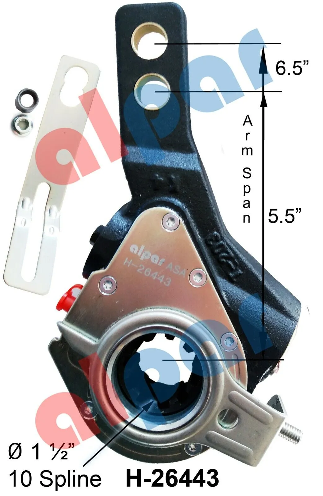 HD Pioneer H-26443 Automatic Slack Adjuster - 1.5 in 10 Spline x 5.5-6.5 in (Haldex Type)