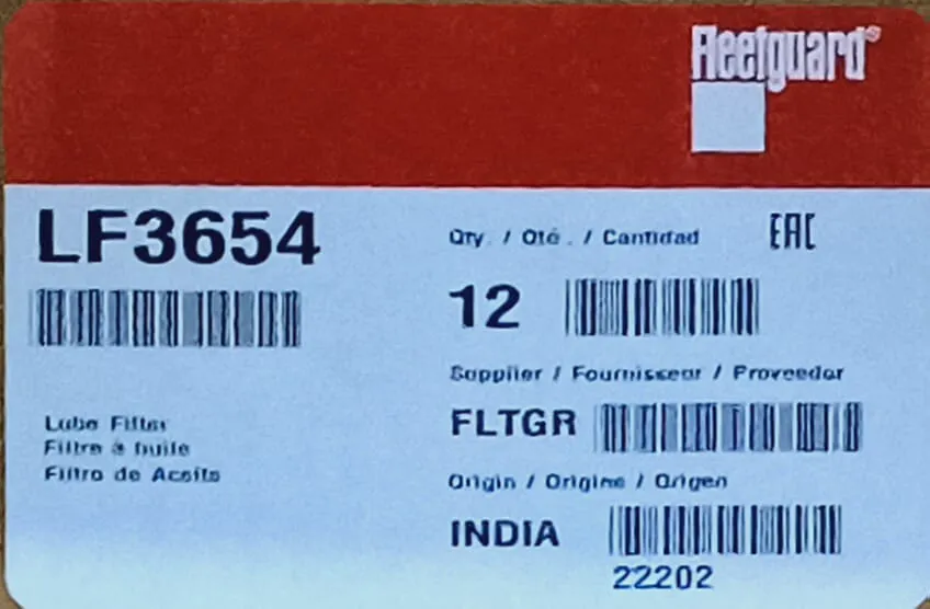 FLEETGUARD OIL FILTER LF3654 1 UNIT