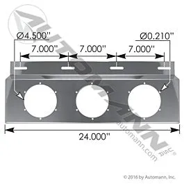 Automann 562.Q2010SS Light Bracket Triple 4in Round