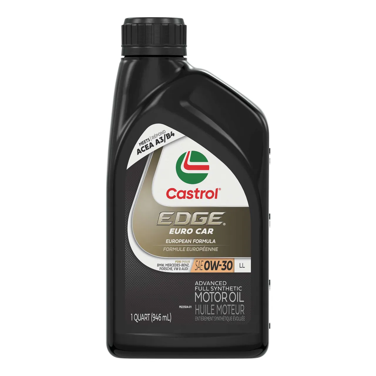 Castrol EDGE Euro 0W-30 LL Full Synthetic Motor Oil - Case of 6 x 1 Qt (15DAA6)