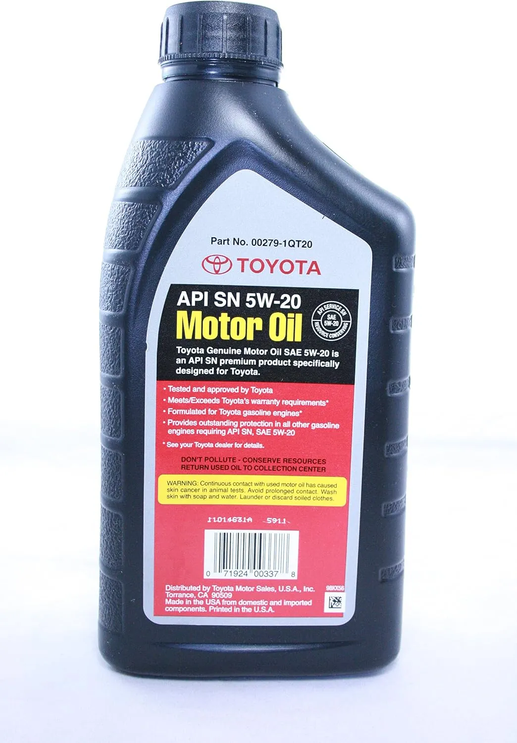 Genuine Toyota Synthetic 5W-20 Motor Oil