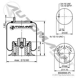 Automann Phoenix Air Spring Rolling Lobe - AB1DK23L-9265