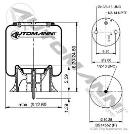 Automann Phoenix Air Spring Rolling Lobe - AB1DK23L-8852