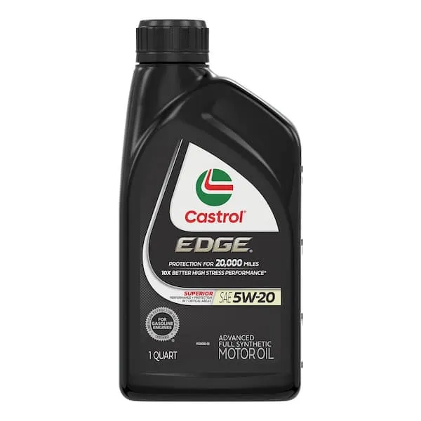 Castrol EDGE 5W-20 Advanced Full Synthetic Motor Oil - Case of 6 x 1 Qt (15D4DC)