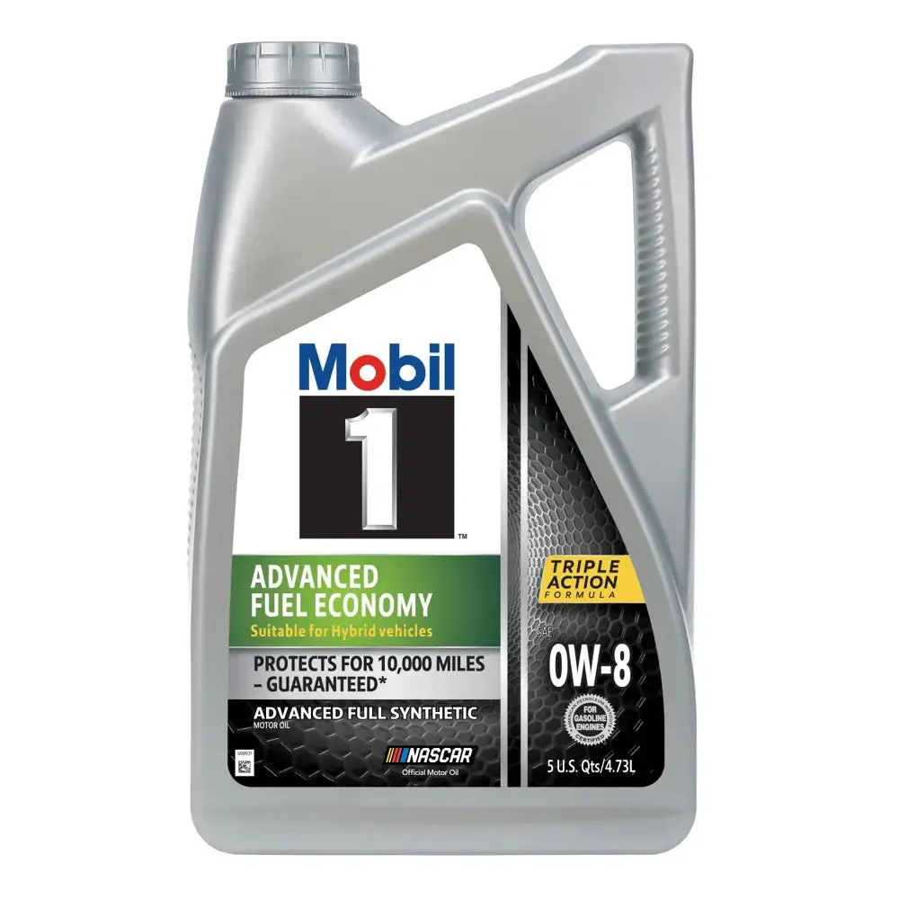 Mobil 1 Advanced Fuel Economy 0W-8 Full Synthetic Motor Oil - 5 Qt Jug (127857)