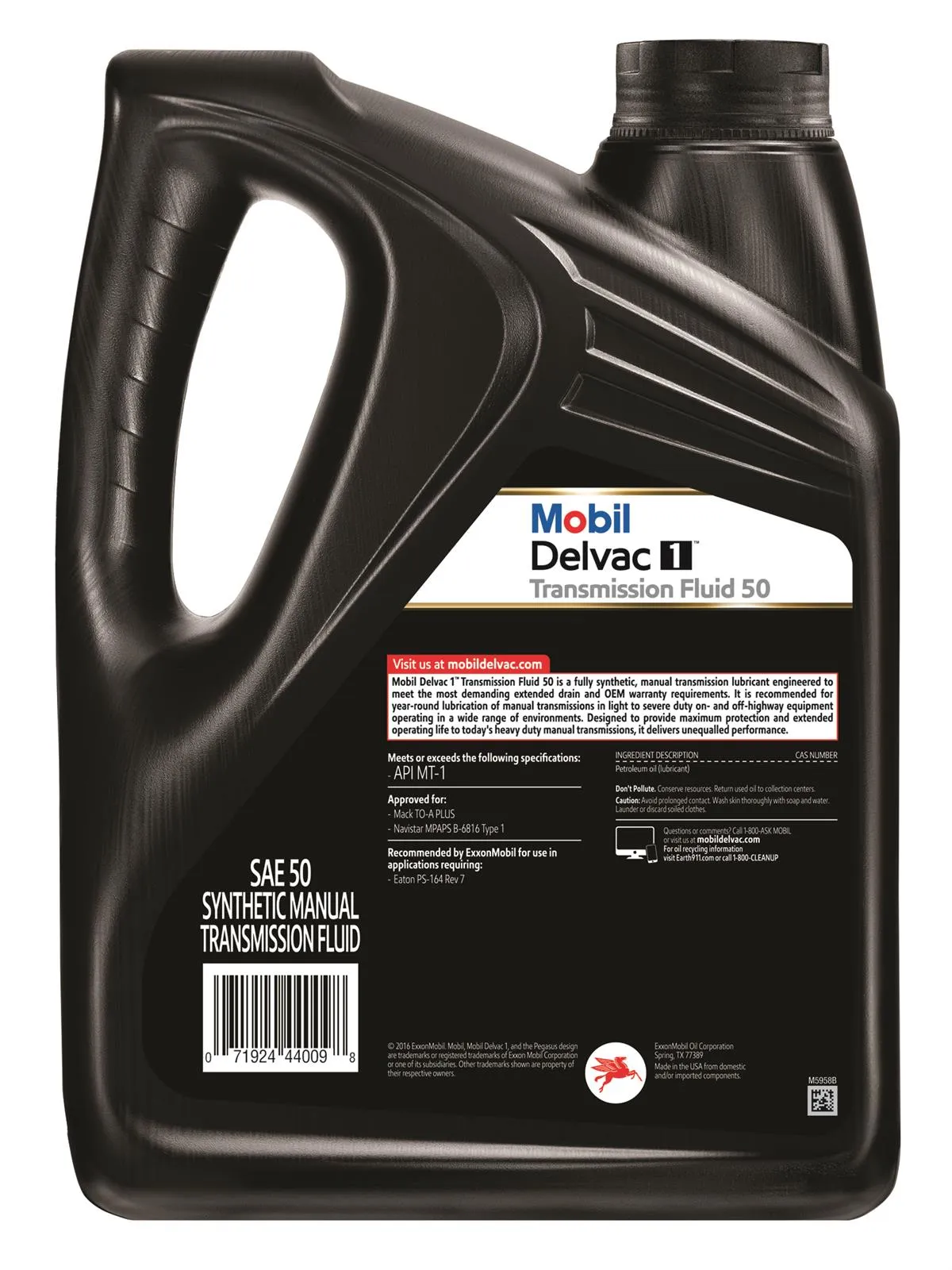 Mobil Delvac 1 Transmission Fluid 50 Full Synthetic Manual Transmission Fluid - Case of 4 x 1 Gal (122208)