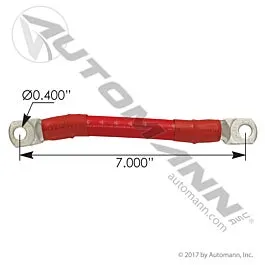 Automann 178.2009RD Cable Batt Stackable 2/0 7in Red