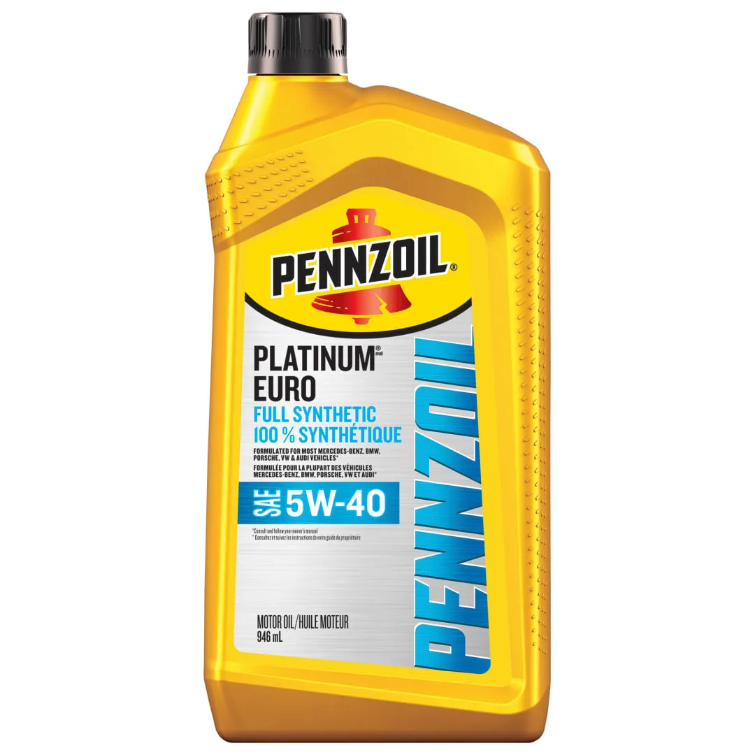 Pennzoil Platinum Euro Full Synthetic 5W-40 Motor Oil - 1 Qt