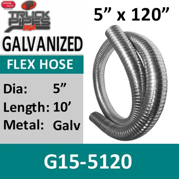 5 in Exhaust Flex Pipe - 10 ft